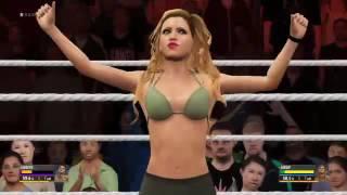 Raw 27/06/16 Divas Championship Sarah vs Carolyn Falls Count Anywhere