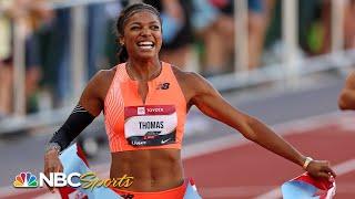 Gabby Thomas speeds past Sha'Carri Richardson in world-leading 200m win at Nationals | NBC Sports