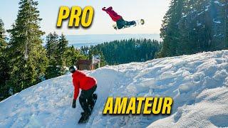 Amateur Vs Pro Snowboarder Side Hits Game of S.N.O.W.