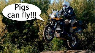 Sand, Rocks and an angry man in a housecoat. BMW F800GS. Sep 9, 2011.