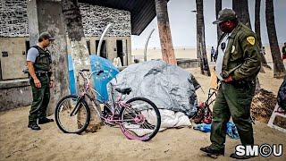 𝗣𝗔𝗥𝗞 𝗣𝗔𝗧𝗥𝗢𝗟 𝗦𝗧𝗘𝗣𝗦 𝗜𝗡: Homeless Encampment Cleared Near Venice Beach Restrooms