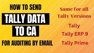 How To Send Your Tally Data By Email