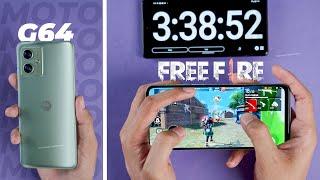 Moto G64 5G Freefire Gaming Test ️| Gaming Performance Test | Battery Drain Test