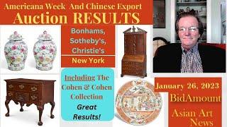 Americana Week Results New York, Including RARE Chinese Export