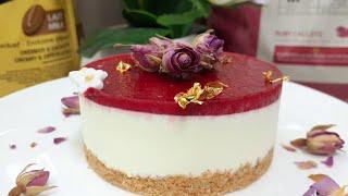 Cold cheese cake| raspberry cheese cake| no bake cheese cake|  ideas for chefs /cheese cake rec