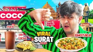 Trying Every Viral SURAT STREET FOOD for 24 Hours