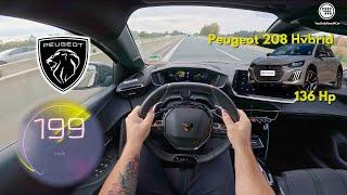 2024 Peugeot 208 GT 1.2 Hybrid TOP SPEED DRIVE ON GERMAN AUTOBAHN