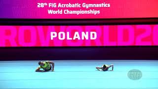 Poland (POL) - 2022 Acrobatic Worlds, Baku (AZE) - Dynamic Qualification  Mixed Pair