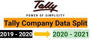 How to Split Tally.ERP 9 Data Complete Process Step by Step 2020