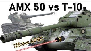 AMX 50 Surbaissé vs T-10 | Oscillating 120mm French Monster Tank | Armour Penetration Simulation