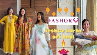 *Huge* Fashor festive kurta set haul haul | diwali sale haul | fashor kurta set haul