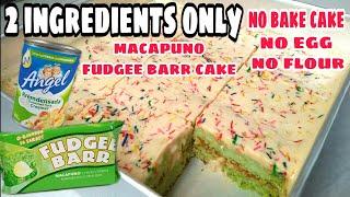 No Bake Fudgee Barr Macapuno Cake | 2 Ingredients Only | Sobrang Sarap na Dessert | Madaling Gawin