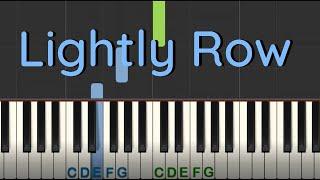 Easy Piano Tutorial: Lightly Row with free printable PDF sheet music