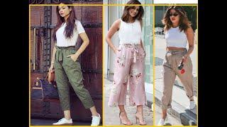 Women's stylish top combine with pants| palazzo pant||crop top pant| crop top jeans||