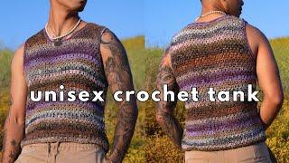 crochet summer tank top tutorial | crochet casual tank in any size!