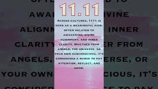 "1111 Angel Number: The Universe is Calling!" #spiritualawakening    #manifestation   #shorts