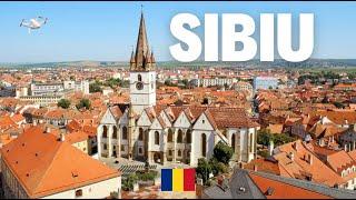 SIBIU ROMANIA | City Center | Display of Architecture | Drone Video 4K Ulta HD