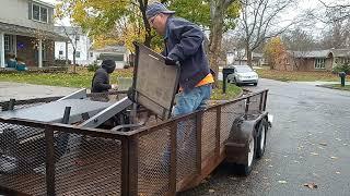 scrap metal removal of a treadmill and some outdoor chairs