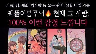 [타로]꿰뚫어봄주의현재 그 사람, 100% 이런 감정 느낍니다