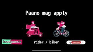 paano mag apply sa foodpanda / how to apply / foodpanda rider application 2023