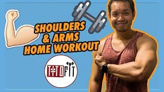 HOME BODYBUILDING WORKOUT FOR SHOULDERS & ARMS - TitoFit Workout - QUARANTINE FITNESS