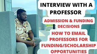 Graduate school admissions process and funding decisions || Securing Research assistanships, PT 1.