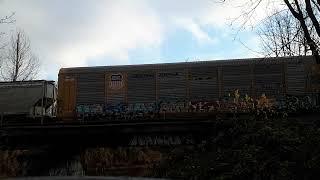 Boxcar graffiti freight