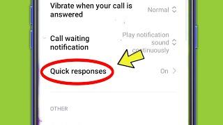 Quick response Setting | Redmi Note 11 Pro