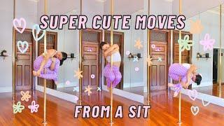 3 Super Cute Beginner Pole Moves from a Sit with @SuperFlyHoney  Sticky Leggings