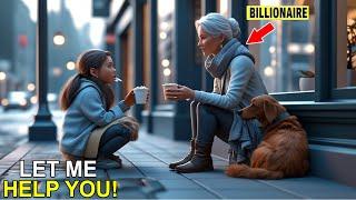 Rich Woman Sees Homeless Girl Sharing Food With Dog – Offers Her a Life She Never Imagined...