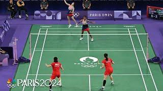 UNBELIEVABLE! China, Malaysia play a 100-plus shot rally in badminton | Paris Olympics | NBC Sports