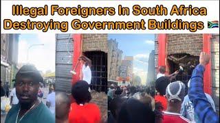 Illegal Foreigners Destroying Government Building In Johannesburg 🫢