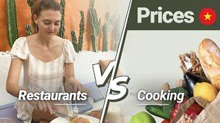 the COST of HEALTHY FOOD in Vietnam: restaurants vs grocery store prices