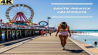 Santa Monica Beach  Christmas season vibes California 