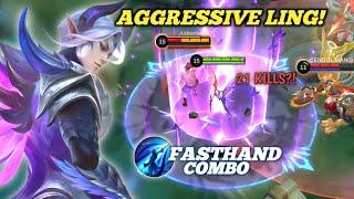 AGGRESSIVE LING,SATISFYING COMBO (BOOST DMG)!-LING FASTHAND GAMEPLAY BEST BUILD&EMBLEM 2024