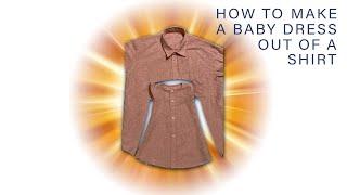 Convert Old Shirt To Cute Baby Dress | DIY Baby dress