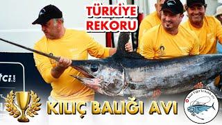 Yarışmada Şampiyonluk Getiren DEV KILIÇ BALIĞI Avı, Oltayla Türkiye Rekoru / MONSTER SWORDFISH