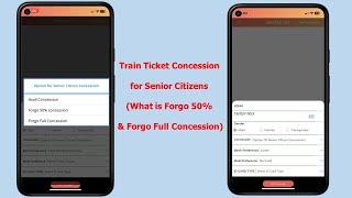 How to Get Train Ticket Concession for Senior Citizens (What is Forgo 50% & Forgo Full Concession)