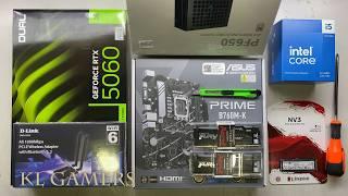 intel Core i5 14400F ASUS PRIME B760M K Segotep Brave W1 Palit RTX5060 Gaming PC Build