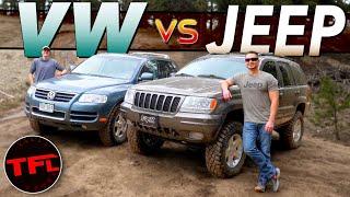 Touareg vs. Grand Cherokee Off-Road: Which OLD SUV Can Play Better In The Dirt?