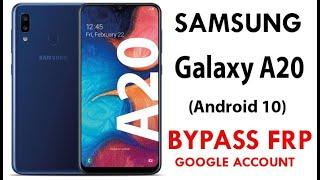 SAMSUNG Galaxy A20 (Android 10) FRP/Google Lock Bypass WITHOUT PC