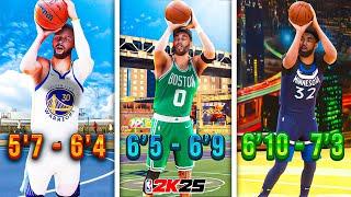 Best Jumpshots for EVERY HEIGHT and THREE POINT RATING in NBA 2K25!