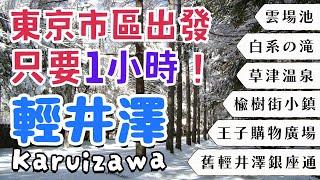 輕井澤Karuizawa｜白絲瀑布、草津溫泉湯畑、舊輕井澤銀座通、榆樹街小鎮｜王子購物廣場Outlet超大超好買！｜日本東京自由行街景Tokyo, Japan Street View