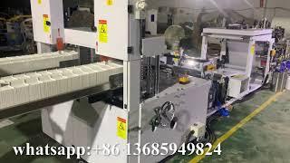 Automatic flip double decks two color printing  napkin tissue machine