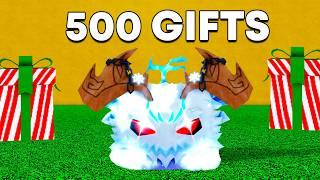 I Opened 500 Gifts to get Yeti Fruit!