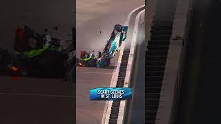 Josef Newgarden flips after scary collision with Louis Foster #INDYCAR #cars #race