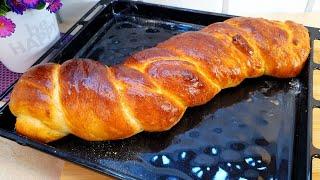 Homemade bread. Learn to cook bread and butter! fluffy bun. simply delicious. baking bread