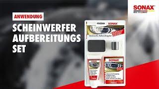 Anwendung SONAX Scheinwerfer AufbereitungsSet