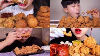 Crunchy Fried chicken ASMR compilation