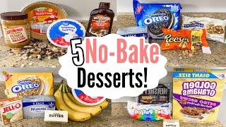 5 NO-BAKE DESSERTS | The EASIEST Tasty Summer Recipes | Julia Pacheco